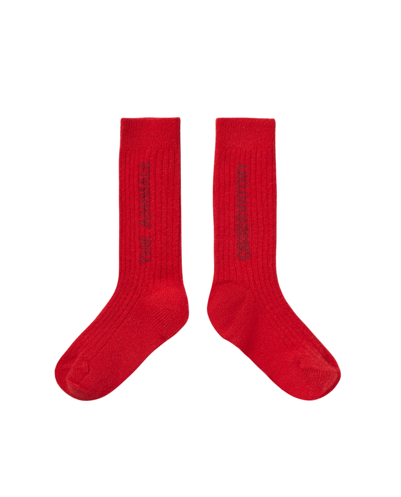 the animals observatory snail socks - red