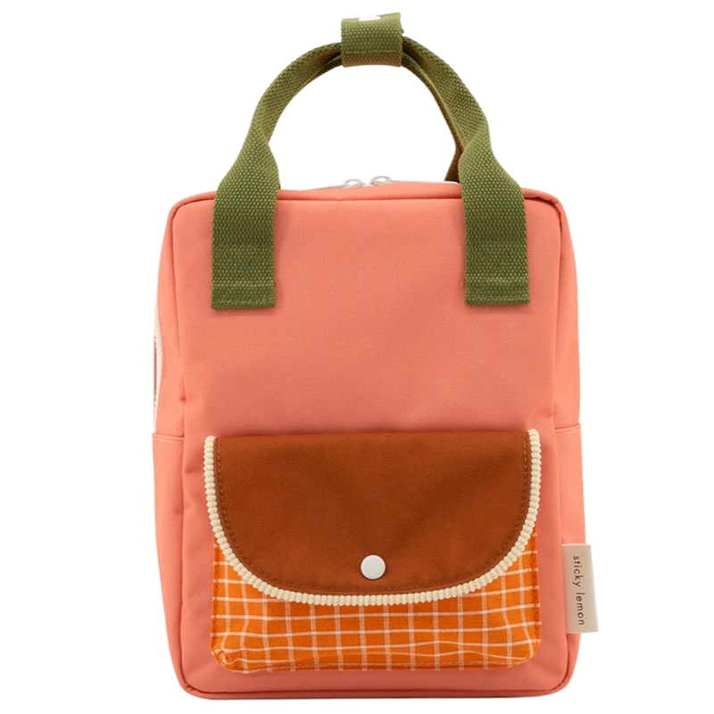 sticky lemon backpack small - farmhouse / envelope / flower pink