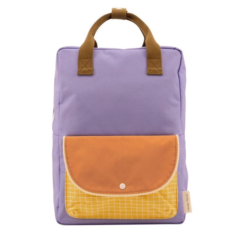 sticky lemon backpack large - farmhouse / envelope / blooming purple