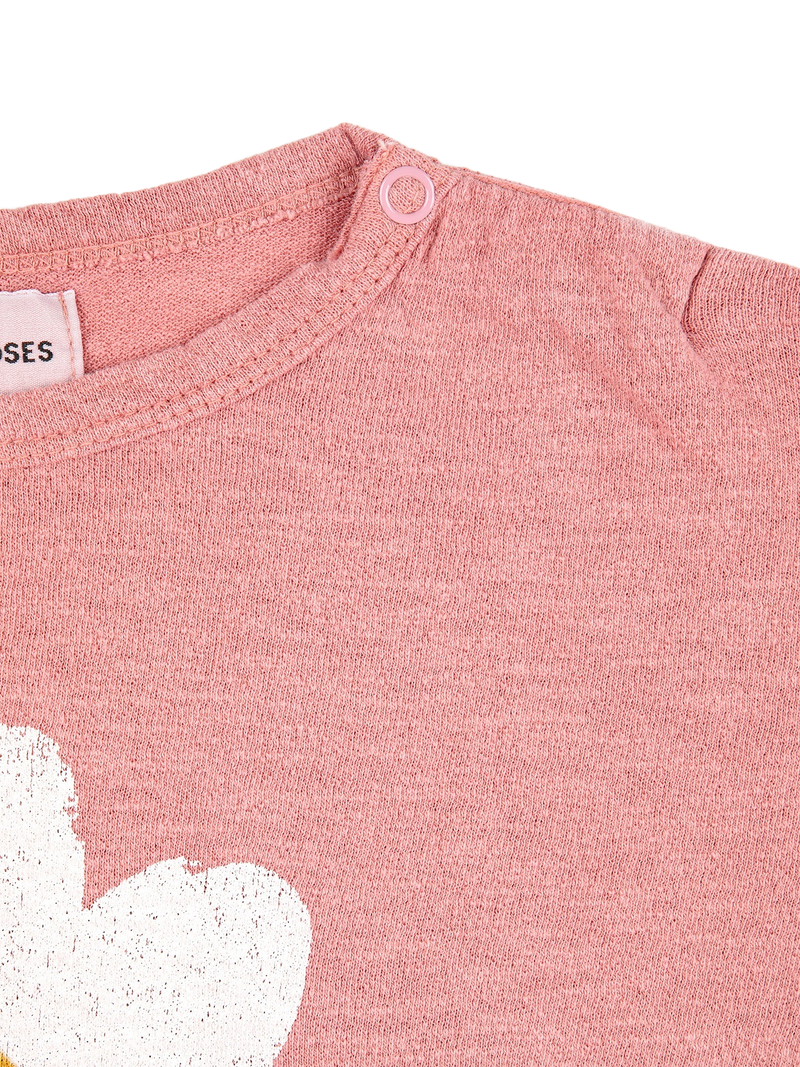 bobo choses baby big flower sweatshirt - pink