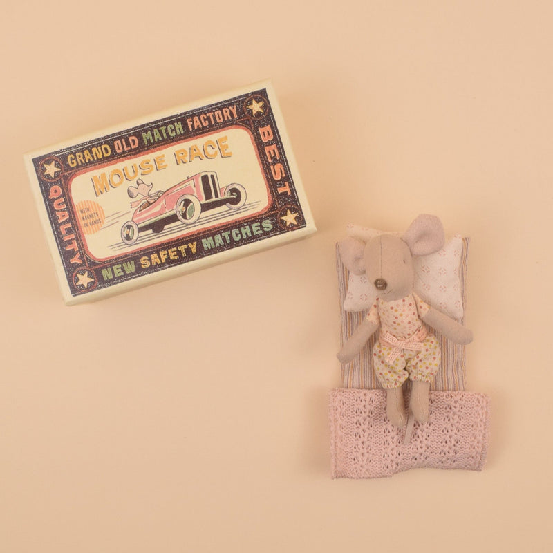 maileg little sister mouse in matchbox