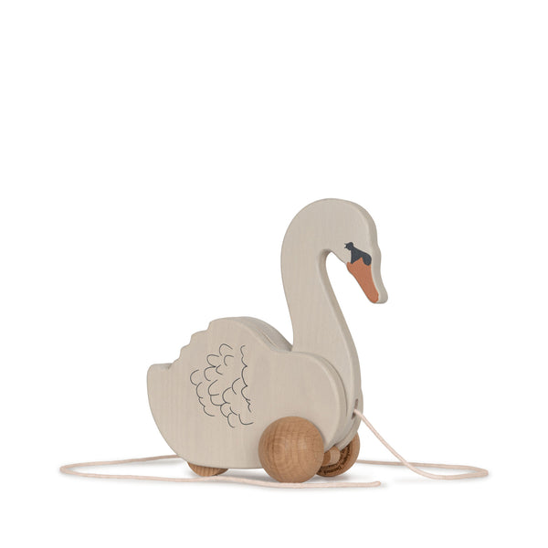 konges wooden pull swan