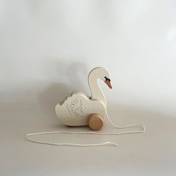 konges wooden pull swan