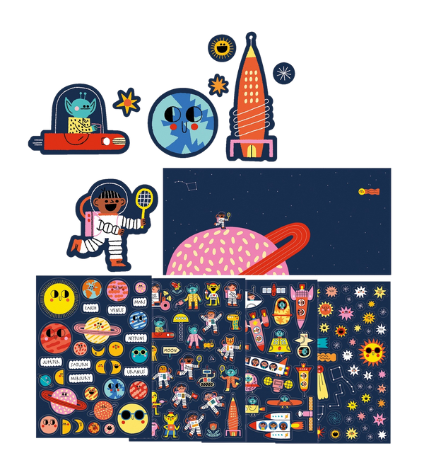 londji stickers - space