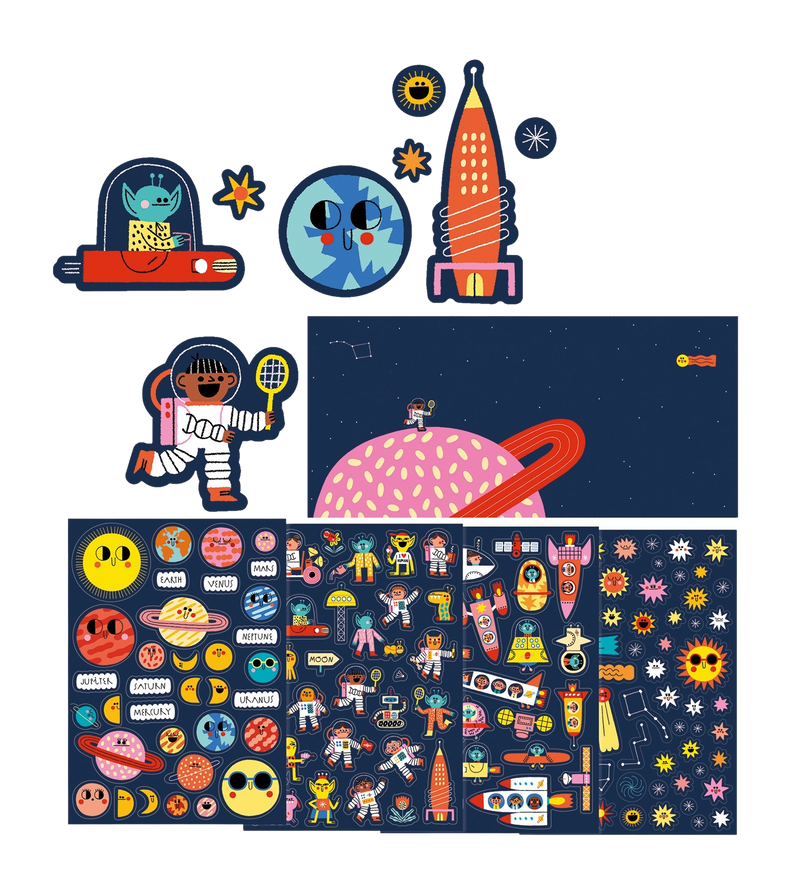londji stickers - space